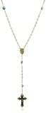 The Vatican Library Collection Green Limited Edition Gold-Tone Rosary