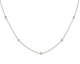 10 Stone Round Bezel Set Diamond By the Yard Necklace .76ct
