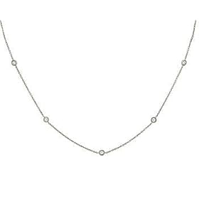 16 Bezel Set Diamond By the Yard Necklace .40ct Gh i1 by Solomon Brothers Fine Jewelry