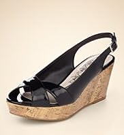 Wide Fit Crossover Strap High Heel Wedge Shoes