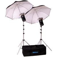Photogenic/Adorama StudioMax III AC 320W Studio Kit, with 2 - AKC 160 Constant-Color Monolights, Adorama Umbrellas, Stands & Case