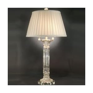 Dale Tiffany GT70692 Crystal Table Lamp Brushed Nickel and Fabric Shade