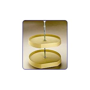 20 D-Shaped Lazy Susan 3 Shelf Set, For 38 to 46 tall Cabinets White by Rev-A-Shelf