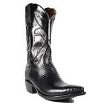 Lucchese Mens 12 Exotic Western Boot Black by Lucchese