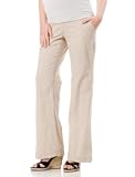 Motherhood Maternity: Smock Waist Linen Smocked Waist Boot Cut Maternity Pants