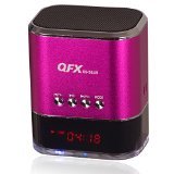 UPC 606540019047 product image for QFX Portable Speakers with Built-In Lithium Ion Battery, Pink (CS31PK) | upcitemdb.com