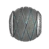 Lovelinks by Aagaard RETIRED Sterling Silver Black Rhodium with Blue Pattern Metalic Bead