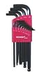Westward 2CYC6 Ball End Hex Key Set, Long, SAE, 13 PC
