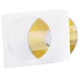 CD/DVD Sleeves, Tyvek, 100/Box