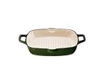 KitchenAid 12-Inch Cast-Iron Square Grill Pan, Green