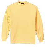 Upscale 100% Cotton Interlock Mock Turtleneck Tee - Yellow