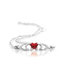Bfly Cz Birthstone Bracelet W/Box 10K White January 19800
