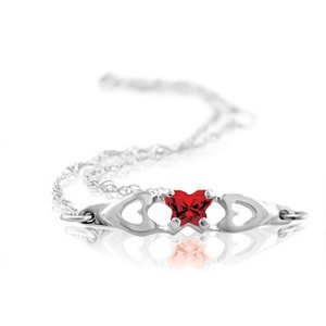 Genuine IceCarats Designer Jewelry Gift 10K White Gold Bfly Cz Birthsto Brc W/Box. January Brc W/Box Bfly Cz Birthsto Brc W/Box In 10K White Gold