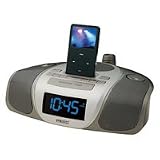 Homedics SS-8000 Isoundspa AM/FM Clock Radio with Charging iPod Docking Station, Silver