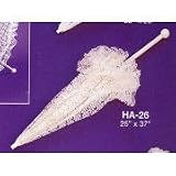 Beautiful 6 Inch Doll Sized White Floral Lace Parasol