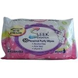 Sleek Baby Wipes, Flushable - 50/Tub