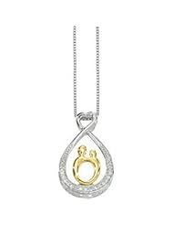Mother And Child 1/8 Cttw Pendant With Chain Sterling Silver/10K Yellow 68322