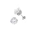 Sterling Silver Round Earrings - Stamping - 4 mm