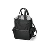 Picnic Time Activo Insulated, Multi-Pocket Tote (Black/Silver)