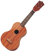 Natural Wood Stained Ukulele / 18" Red Wood