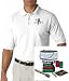 Men's polo shirt with embroidered image of: camp stove
