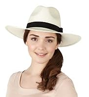 Wide Brim Contrast Band Panama Hat