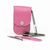 210pP6bE1RL. SL160  Tweezerman Beauty Essentials Kit, Pink Leather Case 1 set
