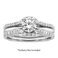 210pdNuB5HL Best Deal on 1/3 ct. tw. Diamond Solitarie Ring Wrap in 14K White Gold (Size 6.0)   Lowest Prices on Solitaire Enhancers
