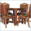 Alexander and Sheridan Ltd. Serengeti Square Casual Dining Round Table Base in Sienna Brown Finish