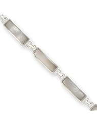 Sterling Silver Mother of Pearl Bracelet QH1004-7.5"