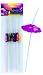 Luau Straws w/Umbrellas