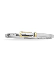 Sterling Silver Belt Bracelet with Brass Buckle