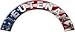 Lieutenant American Flag Firefighter Fire Helmet Arcs / Rocker Decals Reflective