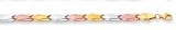 14K Tri-Color Gold Bracelet - 7