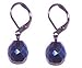 Handmade Dark Blue Metalic Crystal Bead Dangle title=