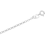 14K White Gold Rolo Chain - 24 inches