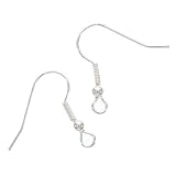 Silver Plated Earring Hooks Coil And Ball (50)