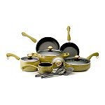 Paula Deen 12-Piece Set (Green) : .9 Qt. & 2.1 Qt. Covered Saucepans, 6.2 Qt. Covered Sto