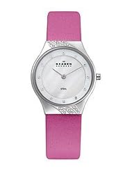Skagen Womens 635SSLP Quartz Mother-Of-Pearl Dial Stainless Steel Watch