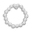 Sterling Silver Heart Bead Stretch Toe Ring