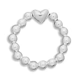 Heart/3mm SS Polished Stretch Toe Ring