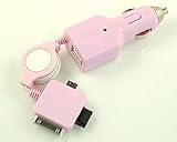 くるまでDSPod FOMA iPhone対応充電器 車載用充電 サンゴ色(ピンク) SG-110