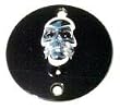Skull Points Cover, Sportster, Black Eyes w/ Black Base