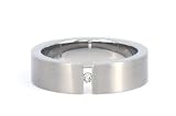 Gotham Diamond Tension Set Titanium Ring