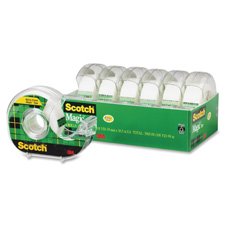 96 Pack Of Scotch Magic Office Tape and Refillable Dispenser, 0.75 Inch x 18 Yards, Clear, (6122-96) On Sale