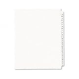 Avery 01400 - Avery-Style Legal Side Tab Divider, Title: A-Z, Letter, White, 1 Set-AVE01400