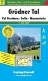 Carte de randonnée : Grödner Tal, Sella, Marmolada