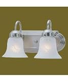 Home-Basics-91 - 2 Light Bathroom Lighting Vanity Fixture - Brushed Nickel - B1890