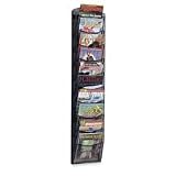 Mesh Magazine Rack,10-Pockets,10-1/4x3-1/2x50-3/4,Black (SAF5579BL)