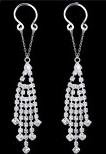 Rhinestone CZ Nipple Bar Body Jewelry Pair Non Pierce